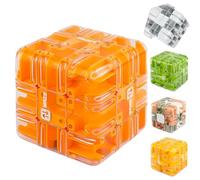 Grande puzzle del cubo labirinto 3D - giocattolo per teaser cerebrale coinvolgente, consapevolezza spaziale che allena il giocattolo per il sollievo e lo sviluppo logico dello stress, dono di orange