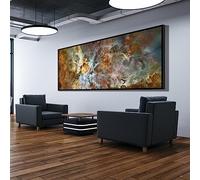 Grande Quadro Dipinto Opera D'arte Per La Decorazione Della Parete Dell'ufficio Poster E Stampa Arte Della Parete Museo Immagine Per La Decorazione Della Stanza 100x200cm/(39x79inch) con cornice nera