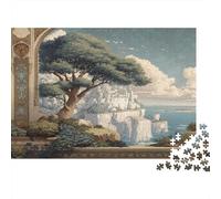 Grande quercia Puzzle 1000Pcs Scogliera a picco sul mare Decorazione Per La Casa. Rilassamento E Intelligence Per Adulti E Bambini Da 14 Anni 1000pcs (75x50cm)