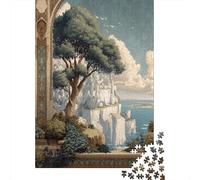 Grande quercia, Scogliera a picco sul mare Puzzle Sostenibili Con Motivi Per Adulti Da Gioco in Legno Di Alta Qualità 70x50cm/1000pcs