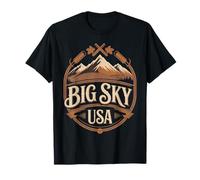 Grande regione del Cielo iconico Bison Mountain Keepsake Maglietta