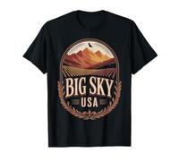 Grande regione del Cielo Iconico Bison Mountain Tributo Maglietta