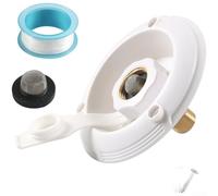 Grande riempitrice in ottone per ingresso dell'acqua per camper con valvola unidirezionale, copertura antipolvere e filtro, connessione filettata da 1/2" e 3/4", per la maggior parte dei modelli di