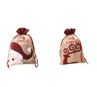 Grande Sacchetto di Babbo Natale 16 per 22 Riutilizzabile Conservazione Natalizi