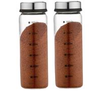 Grande saliera e pepe con 2 fori regolabili per versare sale e pepe con coperchio in acciaio inox grande shaker nero e bianco
