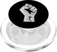 Grande saluto bianco sollevato pugno della resistenza di solidarietà dell'unità PopSockets PopGrip per MagSafe
