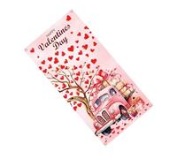 Grande San Valentino Porta Banner Cuori Appeso Sfondo Poliestere Texture Adatto Per San Valentino Festa Decors Festival Decorazioni Casa