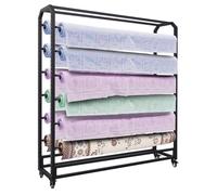 Grande scaffale in metallo per rotoli di vinile e tessuto, 10 aste nizer per pellicole automobilistiche, tovaglie, involucri, soluzione salvaspazio (175 cm)