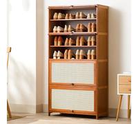 Grande scarpiera in bambù OrgaSpaceSaving Design elegante per corridoio, ingresso e camera da letto, scarpiera ad alta capacità con costruzione durevole
