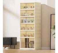 Grande scarpiera pieghevole impilabile - multistrato nizer per scarpe da ginnastica salvaspazio in plastica a 3/6/9 strati per un facile accesso e una conservazione ordinata (6 strati B)