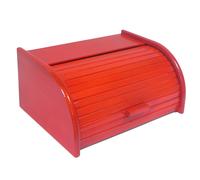 Grande Scatola del pane per il pane in legno chiusura a serranda Colore Rosso