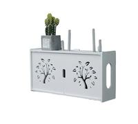 Grande scatola di immagazzinaggio for router Wi-Fi wireless, pannello di densità, mensola da parete, staffa for appendere i cavi, decorazione for la casa per Cavi ,Stoccaggio Cavi(L Luckily Tree)