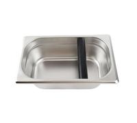 Grande scatola per il battito del caffè in acciaio inox, contenitore per i fondi di caffè con interno liscio, secchio per residui resistente alla ruggine per baristi domestici.