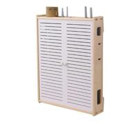Grande scatola portaoggetti per router WiFi, montaggio a parete, organizer per router, contenitore per la gestione dei cavi, 9 misure, bianco creativo decorativo