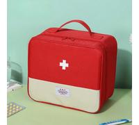 Grande Scatola Portatile per Medicinali - Tessuto Durevole, Borsa da Viaggio Compatta per Casa, Pronto Soccorso e Uso di Emergenza - Borsa Vuota, Senza Accessori di Pronto Soccorso Inclusi per Kit di 