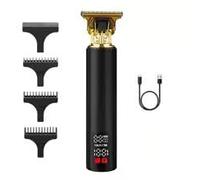Grande schermo di potenza display retrò originale vestito macchina grande capacità batteria super lunga durata barbiere capelli tagliacapelli (nero)
