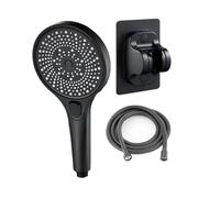 Grande schermo Shower Head, 3 velocità moda portatile portatile con manico, set completo di accessori e accessori (Black suit B)