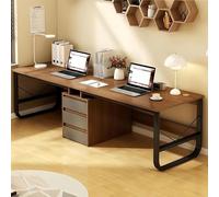 Grande scrivania doppia per 2 persone con 3 cassetti in legno tavolo da gioco e studio doppia postazione di lavoro scrivania per computer per casa ufficio perfetta per collaborare e lavorare insieme