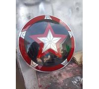 Grande scudo medievale da appendere alla parete, decorazione per la casa da collezione per i fan di Deadpool e Wolverine, perfetta per decorazioni e cosplay (scudo custode rosso armatura)