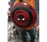 Grande scudo medievale da appendere alla parete, decorazione per la casa da collezione per i fan di Deadpool e Wolverine, perfetta per decorazioni e cosplay (Deadpool e Wolverine Deadpool Shield)