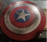 Grande scudo medievale da appendere alla parete, decorazione per la casa da collezione per i fan di Deadpool e Wolverine, perfetta per decorazioni e cosplay (scudo di Capitan America)