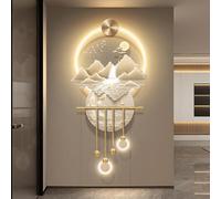 Grande Scultura Da Appendere Alla Parete, Decorazione Da Parete 3D Con Pendente A Sfera In Metallo, Retro UV Ecologico, Murale Da Appendere A Nove Pesci Per Soggiorno(A,50 * 100cm)