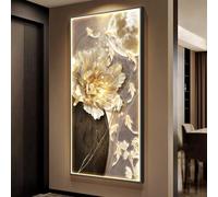 Grande Scultura Da Parete Con Luce, Decorazioni Per Pareti, Sculture, Arte 3D Con Finitura In Porcellana Di Cristallo, Lampada Da Parete A Nove Pesci Per Ingresso Ufficio(C,50 * 100cm)