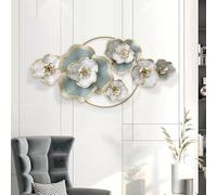Grande Scultura da Parete in Metallo con Decorazione Floreale 3D, Moderna Decorazione da Parete Fatta A Mano per Soggiorno, Camera da Letto, Ufficio, Hotel, 118 * 60 Cm