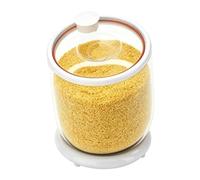 Grande secchio ermetico inclinabile per cereali per riso | Contenitore per riso a prova di umidità per cucina, casa, dispensa, controsoffitto, ristorante, mensa, farina, cereali