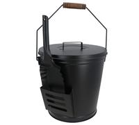 Grande secchio per legna carbone con coperchio porta pala + maniglia per...