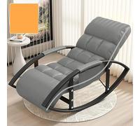 Grande sedia a dondolo regolabile con poggiapiedi, perfetta per soggiorno e balcone, comodo mobile da salotto per il relax
