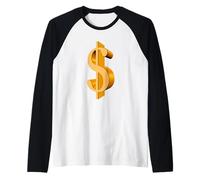 Grande Segno del Dollaro Maglia con Maniche Raglan