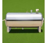 Grande serbatoio orizzontale in acciaio inox, serbatoio dell'acqua automatico pressurizzato con kit completo, kit di montaggio automatico per serbatoio dell'acqua domestica (160L/42Gal)