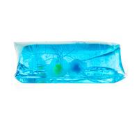 Grande serpente d'acqua scivoloso medusa riempito con liquido blu scintillante e