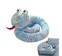 Grande serpente peluche animale peluche giocattolo serpente gigante,serpente realistico grande peluche 63 pollici - Giocattolo di peluche serpente per scherzi, giocattoli di cose parodia, coppia