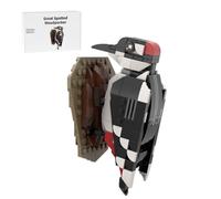 Grande set di blocchi di costruzione di picchi con base, mattone creativo uccello animale, materiale ABS, decorazione da collezione per ufficio o casa, mattoni di montaggio fai da te regalo per adulti