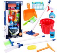 Grande set di pulizia per bambini con secchio, mocio e accessori