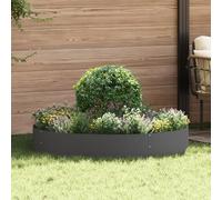 Grande set di vasi in metallo nero, design rotondo per interni ed esterni, diametro 30 cm, resistente alle intemperie e facile da pulire, ideale per balcone e giardino d'inverno, moderno