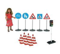Grande Set Educazione Stradale New - Kit Completo con Semaforo, Coni e Segnali