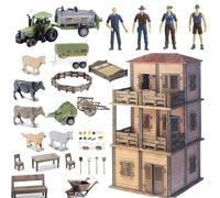 Grande set fattoria con contadini fai da te