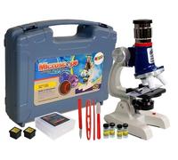 Grande set scientifico - microscopio educativo per bambini 100× 400× 1200× in valigetta