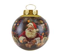 Grande Sfera Natalizia con Luci LED Oro: Tema Babbo Natale e Regali