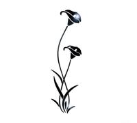 Grande specchio 3D farfalla decalcomanie per soggiorno decorazione (nero) | Finitura a specchio argento lucido, acrilico leggero, crea profondità visiva 3D, facile da pulire