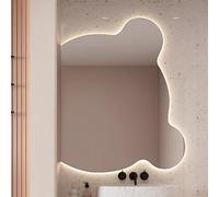 Grande Specchio Da Bagno Illuminato, Specchio Decorativo Da Parete A Forma Di Orso Con Antiappannamento/ Dimmerabile A Tre Colori/ Tempo E Temperatura, Orizzontale/ Verticale(Right vertical,70x90cm)