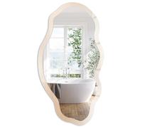 Grande Specchio da Parete 52x97 cm | Silenzio cremoso | Forma di Nuvola