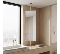 Grande Specchio da Parete,Specchio Sospeso al Soffitto,40x70cm/15.7x27.6in | Specchio Appeso al Soffitto,Ruotabile a 360° e Regolabile,con Asta di Sospensione,per Bagni(40x80cm/15.7x31.5in)