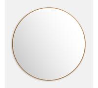 Grande specchio rotondo, impiallacciato rovere, diametro 140 cm, IODUS Beige TU