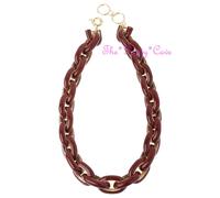 Grande Spesso 14 Kgp Oro & Smalto Massiccio Ovale Maglie Catenina