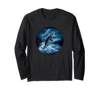 Grande spigola con Tuono per Gli Amanti della Pesca Strom Maglia a Manica