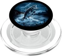 Grande spigola con tuono per gli amanti della pesca Strom PopSockets PopGrip per MagSafe